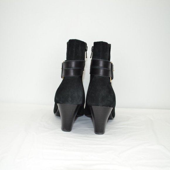 Sofft Nadra Heeled Ankle Boot Booties, Black Suede, Women's 7.5 - Picture 4 of 8